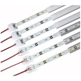 Resim Alüminyum Kasa lı 5730 ledli Çubuk Led Bar Beyaz 6000-6500K-Şeffaf Cam 100cm 