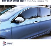 Resim FAMS OTO AKSESUAR Fiat Egea Cross Uyumlu Krom Ayna Kapağı 2 Parça 2020 Ve Üzeri Paslanmaz Çelik 