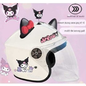 Resim Didadodo Kuromi Çocuk 3c Sertifikalı Araç Kaskı Kırmızı-siyah - Güvenli Seçim Kırmızı - Siyah 