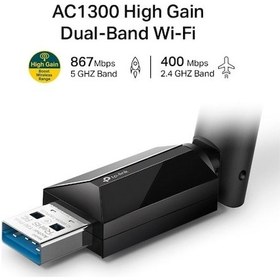 Resim Tp-Link Archer T3U Plus Ac 1300 Mbps Wireless USB Adaptör 