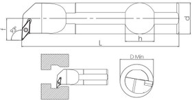 Resim S Sistem - ISO SVUBR/L 93° İç Çap Torna Kalemi 