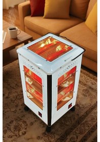 Resim Kiwi Kht-8407 Quartz Isıtıcı 5 Yönlü Isıtma & Enerji Tasarruflu Kuvars Tüp & Taşınabilir Tasarım 
