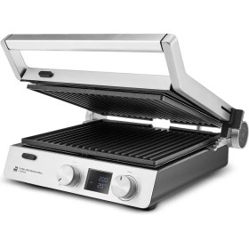 Resim Karaca Yeşil Steel Pro Sear And Grill Inox Izgara ve Tost Makinesi Yanmaz Yapışmaz Döküm Plakalar Döküm 2 