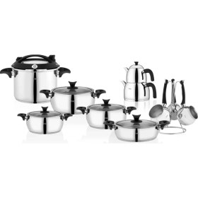 Resim Taç Lina 18 Parça Çeyiz Seti Siyah 