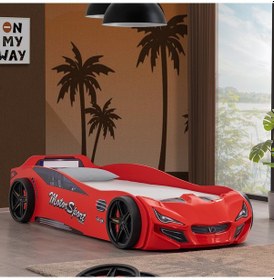 Resim Arabalı Yatak, V-sport Arabalı Karyola - Kırmızı 