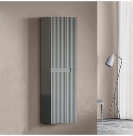Resim Orka Moonlight 40 Cm Mdf Mat Gri Banyo Boy Dolabı Gri 