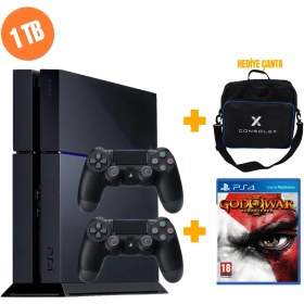 Resim Sony PlayStation 4 Standart 1TB + Çift Kol + God of War 3 Disk Oyun + ConsoleX Çanta (Yenilenmiş) 