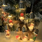 Resim Noel Fantezi İç Mekan Işıklı Dize ile Noel Baba ve Ağaç Süsleri - Glam Stili LED Ampul Garland, 10 LED Pil Gücüyle Çalışan, Düğme Kontrolü, Düğün, Sevgililer Günü, Şükran Günü için Genel Dekorasyon (Piller Dahil Değildir) Cadılar Bayramı Süslemeleri, Noel Süslemeleri 