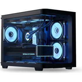 Resim Aero Cool Aerocool Ae P300C Bk 3X12Cm Mirror A-Rgb Fanlı, Panoramik Tempered Panel, Matx Boş Bilgisayar Kasası 