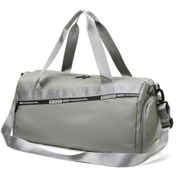 Resim Qisem Spor Çantası - Spor Ve Hafta Sonu Için Küçük Spor Çantası Açık Gri 524725 Beyaz - Mor 