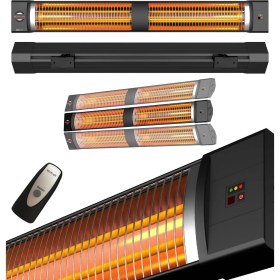 Resim Square 2800 Watt Elektrikli Isıtıcı, IP45, LED Gösterge, Uzaktan Kumandalı Duvar Isıtıcısı (Square) 