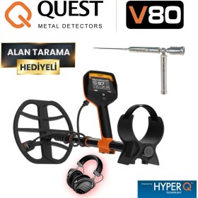 Resim Quest V80 Dedektör Olympos Alan Tarama Hediyeli 