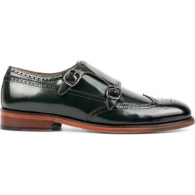 Resim Zerbay Kazbek Microlight Taban Çift Tokalı Deri Erkek Klasik Ayakkabı Monkstrap Loafer 