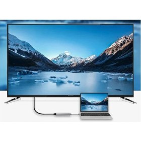 Resim Daytona Ch-13/c Macbook Uyumlu 6ın1 Type-C To 2* USB 3.0 Sd Tf 4K Hd 1080P HDMI Pd Kart Okuyucu Çevirici Adaptör 