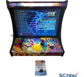 Resim Schitec 4khd 3D Pandora 9800 Arcade Oyunlu Taşınabilir Pandora Masaüstü Kabinli 22INÇ Atari Makinası 
