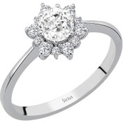 Resim Sirius Pırlanta Ve Beyaz Topaz Taşlı Dellara Yüzük 0847r0064 