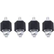 Resim Shineyee Volkswagen Otomobil Kauçuk Tampon Seti - 4 Adet Vidalı Siyah Tutucu 90g, 14x9x2cm 