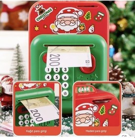 Resim Ulzyvf Yeni Noel Şifreli Parmak İzi Ve Hafıza Kartlı Kumbara 