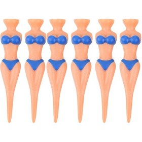 Resim Yongtao 6'lı Mavi Bikini Şekilli Golf Tee Çok Renkli 