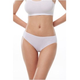 Resim Malabadi Kadın Beyaz 6 Lı Paket Modal Dar Kalıp Ara Bel Slip Külot 187 Beyaz 