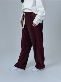 Resim Cocopelli Oversize Bordo Kadın Baggy Eşofman Coc2531 
