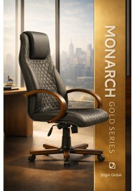 Resim Monarch Premium Yönetici Ofis Ve Büro Koltuğu Anatomik Tasarım Lüks Oturum Konforu Siyah 