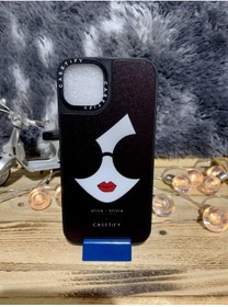 Resim BYDC Iphone 11 Siyah Tarz Alice Olivia Lazer Baskılı Darbe Emici Lüx Kılıf 