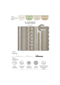 Resim Cool Halı Safari 676 Yeşil İskandinav Halı Yolluk Dekoratif Etnik Halı Natural Mutfak Halısı Rustik Retro Halı 