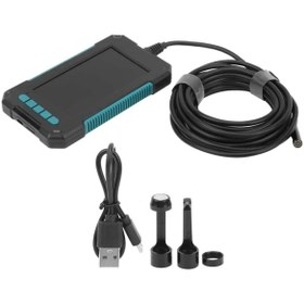 Resim whitetech Çift kameralı Ekranlı 10 Mt Hafıza Kart Destekli Sert Kablo Yılan Endoskop Kamera 5.5 mm 4.3 ınc 