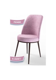 Resim Canisa Concept Canisa Dexa Serisi 1.sınıf Yemek Ve Mutfak Sandalyesi , 6 Adet , Pembe , Ayaklar Kahverengi Sandalye Pembe Ayaklar Kahve 