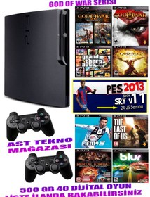 Resim Sony Playstation 3 Slim 500 GB İkinci El + 2 Joistick + Oyun 