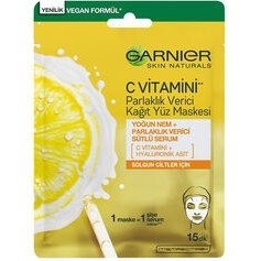 Resim Garnier C Vitamini Parlaklık Verici Kağıt Yüz Maskesi 28 g 