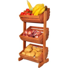 Resim Tahta Bahçesi Ahşap Sebzelik Meyvelik 