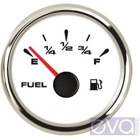 Resim Yakıt Göstergesi 12/24V Beyaz Veya Siyah (Teknekaravan ) Beyaz - Siyah 