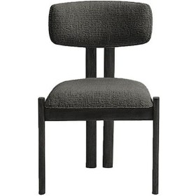 Resim Espoo İskandinav Ahşap Bohem Sandalye Siyah - Antrasit 