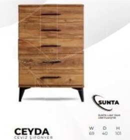 Resim Ceyda Şifonyer Ceviz 