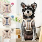 Resim Pidog Sıcak Evcil Hayvan Köpek Tasması Yumuşak Peluş Yavru Kedi Ayarlanabilir Çekme Kordonu Olmayan Yelek Eşleşen Tasma Seti, Sadece Elde Yıkama, Polyester Elyaf Malzeme 