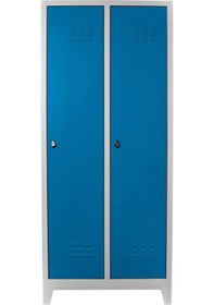 Resim Jessan Ofis 2 li Standart Soyunma Dolabı Gri-Mavi 