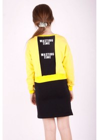 Resim Toontoy Kids Toontoy Kız Çocuk Wasting Baskılı Etekli Takım Sarı 