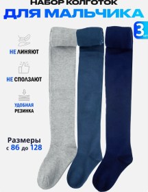 Resim Turkar 3 Adet Erkek Çocuk Külotlu Çorap Seti 266557225 Mavi 