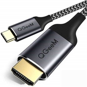 Resim Qgeem Type-c (usb-c) To Hdmı V2.0 Dönüştürücü Görüntü Ve Ses Aktarma Kablosu 4k 60hz Uhd (3 Metre) 