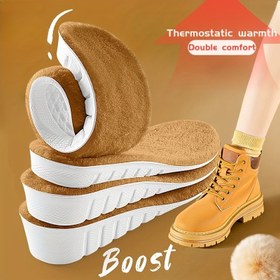 Resim Kışlık polar astarlı yükseltici tabanlık - EVA malzeme, hafif, termoregülasyonlu sıcaklık, 1.5cm yükseltme, konfor artışı, çift paket 