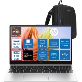 Resim Hp 255R G10 Amd Ryzen™ 7 7735U 96GB Ddr5 1tb SSD 15.6" AMD Radeon Grafik Fhd (1920 x 1080), Ips, 300NIT WIN11PRO Taşınabilir Bilgisayar D30M1ETP33+ZETTAÇANTA 