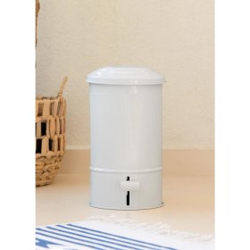 Resim The Mia Stripe Mutfak ve Banyo Çöp Kovası Beyaz 5 Lt 