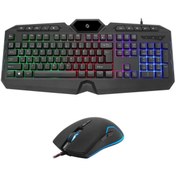 Resim Genel Markalar FRISBY FK-4865QU USB Q TR MM SİYAH KABLOLU GAMING KLAVYE MOUSE SET 