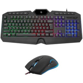 Resim Genel Markalar FRISBY FK-4865QU USB Q TR MM SİYAH KABLOLU GAMING KLAVYE MOUSE SET 