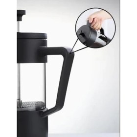 Resim Siyah French Press 420 ml – Dayanıklı Kahve Demleme Pressi, Ince Filtreli, Manuel Kullanım, Ev ve Ofis Için 
