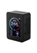 Resim Yunboo Küçük Usb Li-poly Bataryalı Siyah Co2, Sıcaklık Ve Nem Tespit Cihazı - Hava Kalitesi İzleyici 