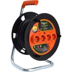 Resim Mena Rise 20 Metre Makaralı Uzatma Kablosu 3x2.5mm Ttr – 4 Prizli, IP20, Güç Göstergeli, Dayanıklı Dış Mekan ve Iç Mekan Kullanımı Için Seyyar Elektrik Kablosu 