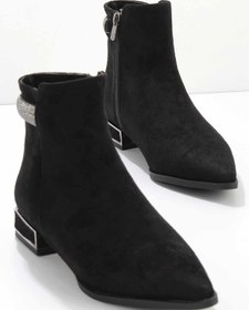 Resim Bambi Siyah Süet Kadın Bot & Bootie K02204160602 